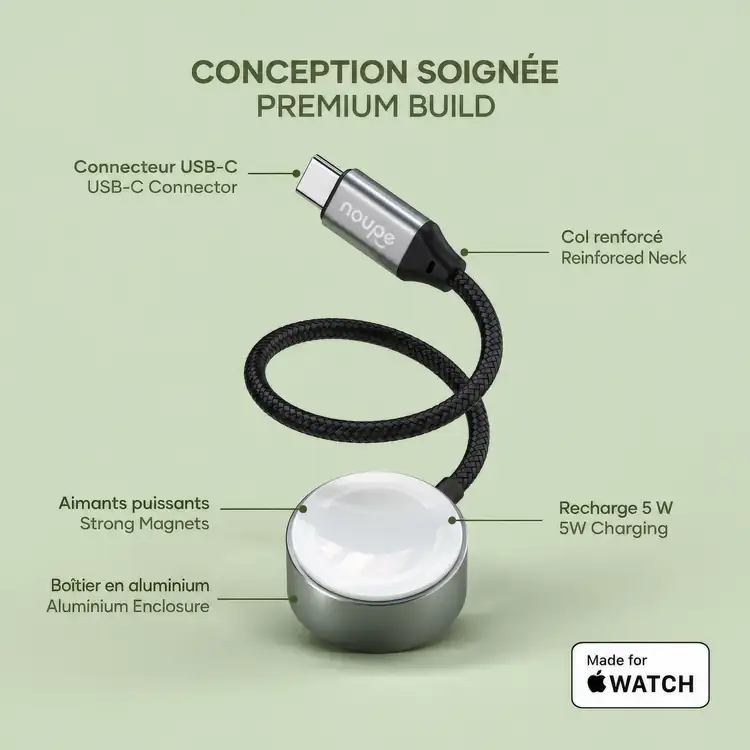 SATECHI USB-C Magnetic Fast-Charging Cable for Apple Watch #3