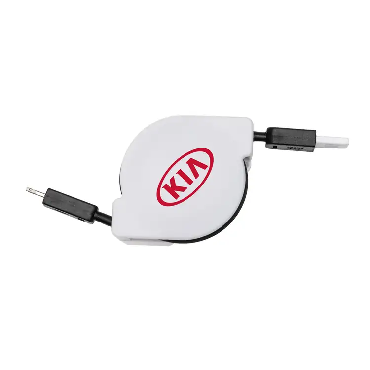Retractable Micro USB and 8-Pin Charging Cable