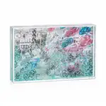 Aqua Picture Frame with Floating Glitter