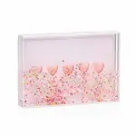 Aqua Picture Frame with Floating Polka Dots