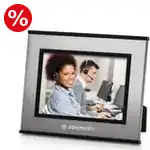 Hornet Brushed Silver and Black Picture Frame - Laser Engraved