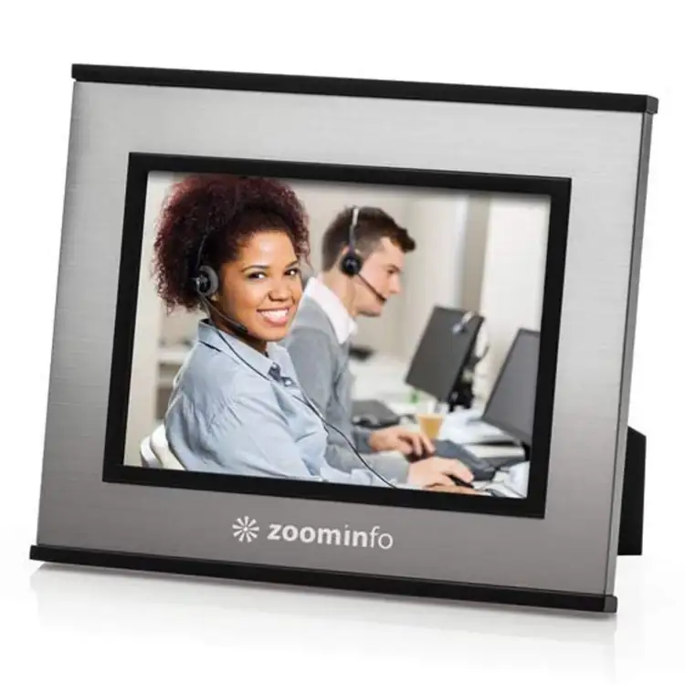 Hornet Brushed Silver and Black Picture Frame - Laser Engraved
