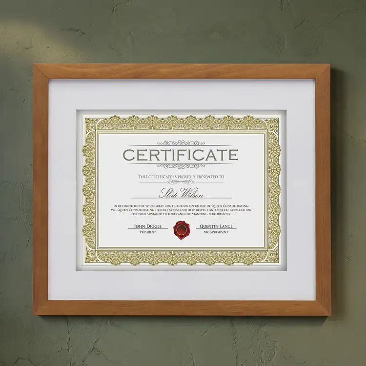 Cadre pour certificat Aberdeen - Noyer #2