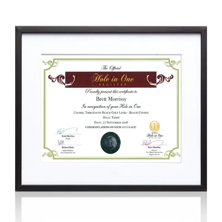 Burnell Certificate Frame - Black