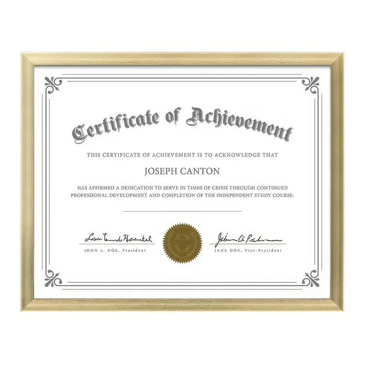 Calais Certificate Frame