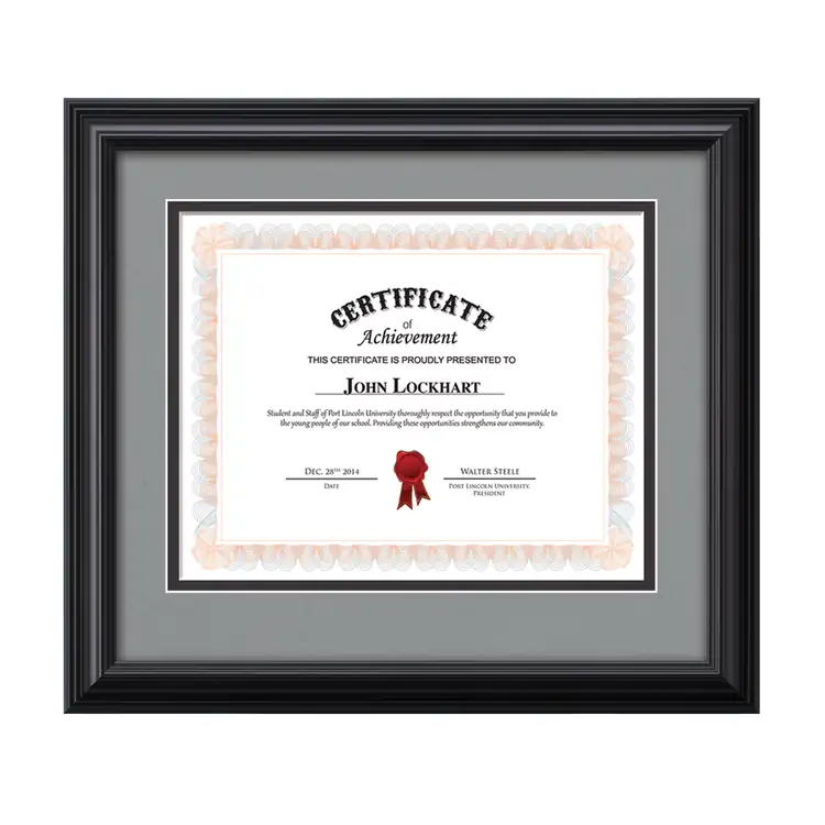 Cottingham Certificate Frame - Black #11