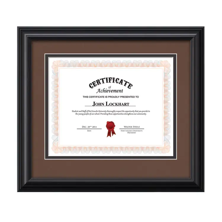 Cottingham Certificate Frame - Black #2