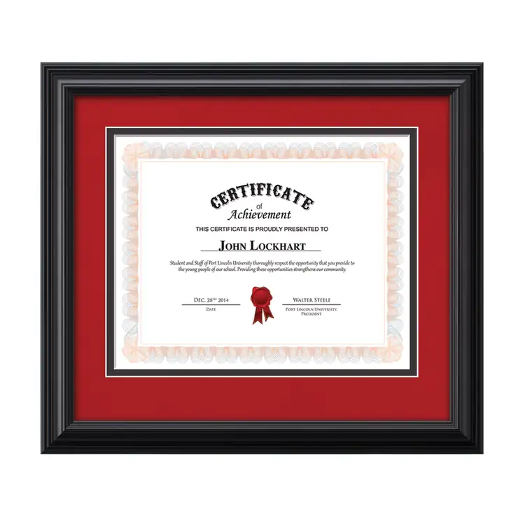 Cottingham Certificate Frame - Black #9