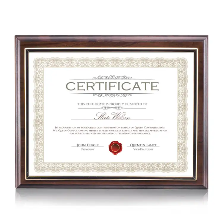 Cadre pour certificat Farnsworth - Cerisier