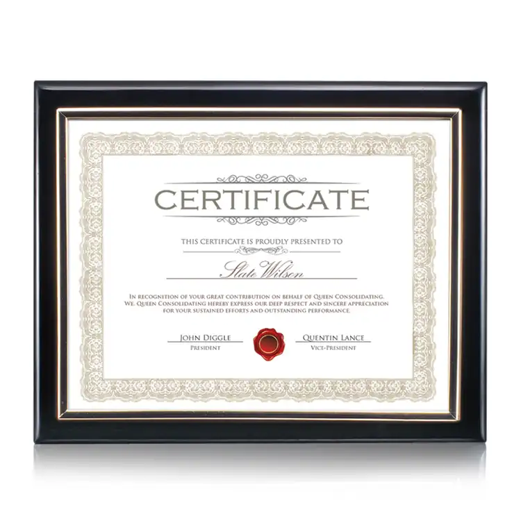 Farnsworth Certificate Frame - Black #2
