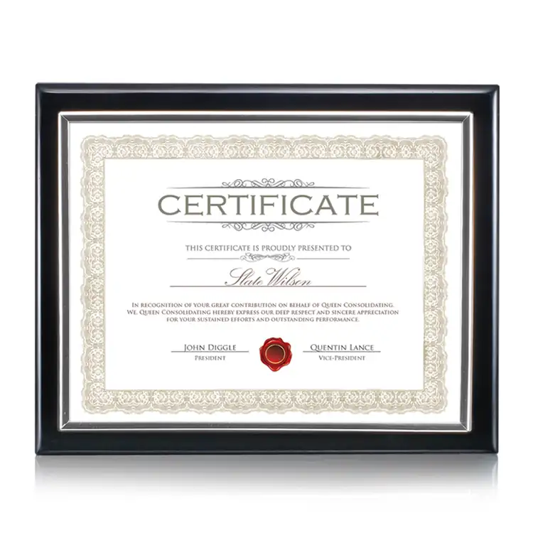 Farnsworth Certificate Frame - Black #3
