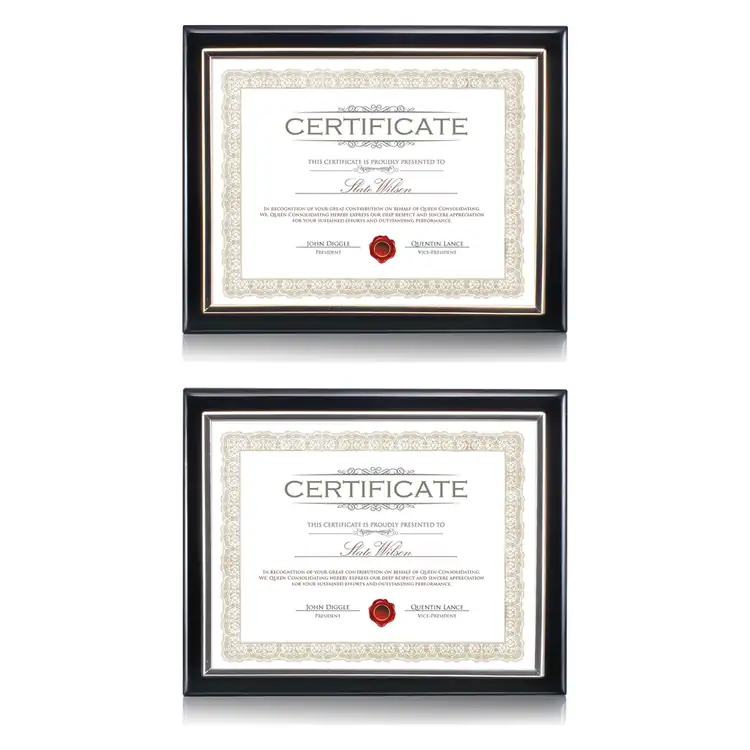 Farnsworth Certificate Frame - Black