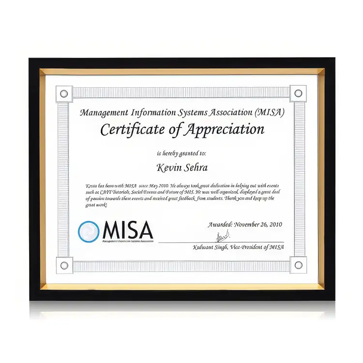 Gilda Certificate Frame