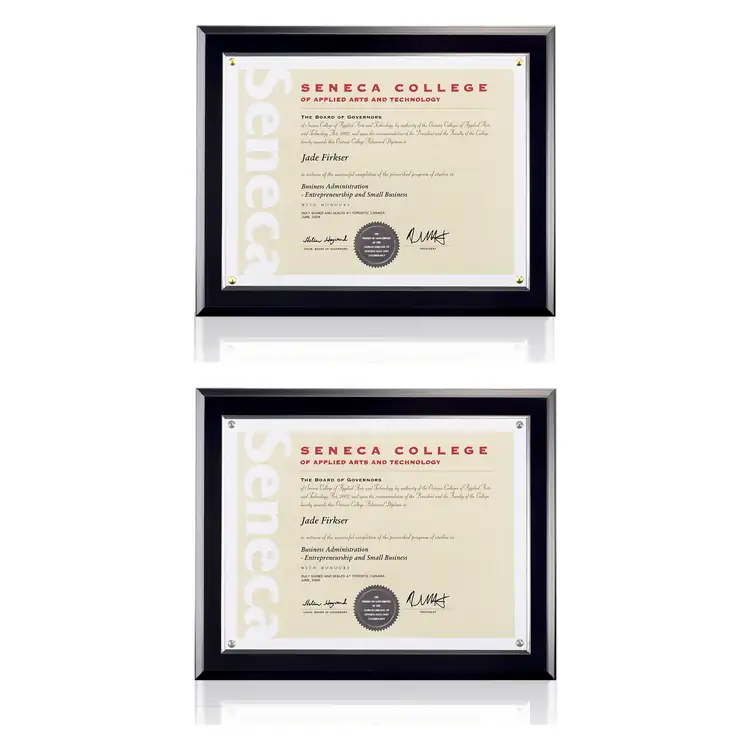 Cadre pour certificat Merit - Noir