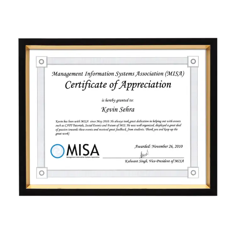 Napier Certificate Frame