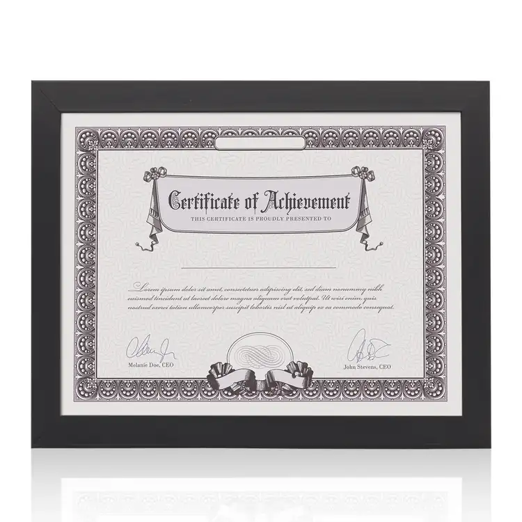Norwich Certificate Frame - Black