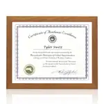 Cadre pour certificat Norwich - Noyer