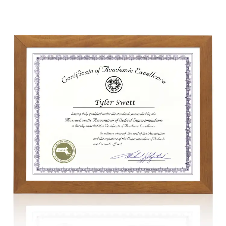 Cadre pour certificat Norwich - Noyer