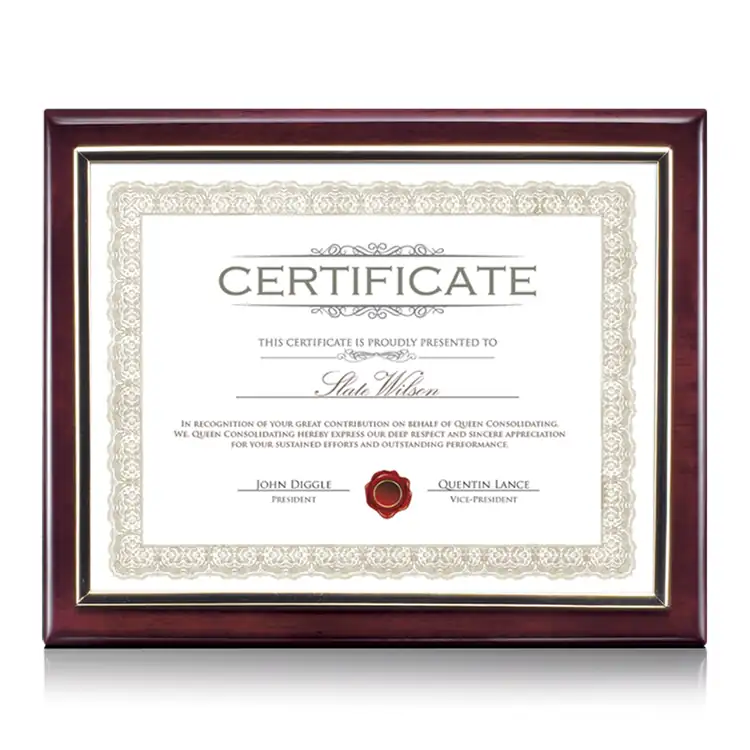 Oakleigh Certificate Frame - Rosewood