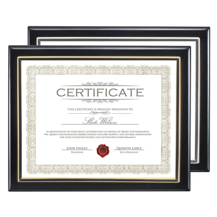 Oakleigh Certificate Frame - Black #2