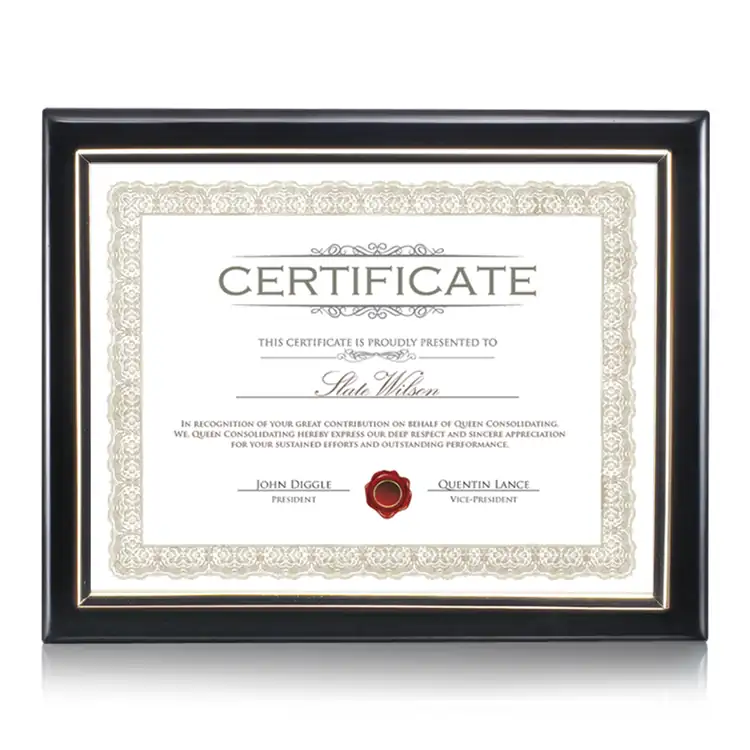 Oakleigh Certificate Frame - Black #3