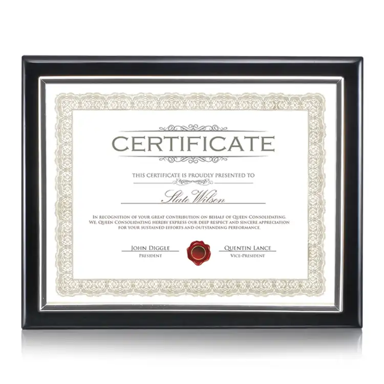 Oakleigh Certificate Frame - Black #4