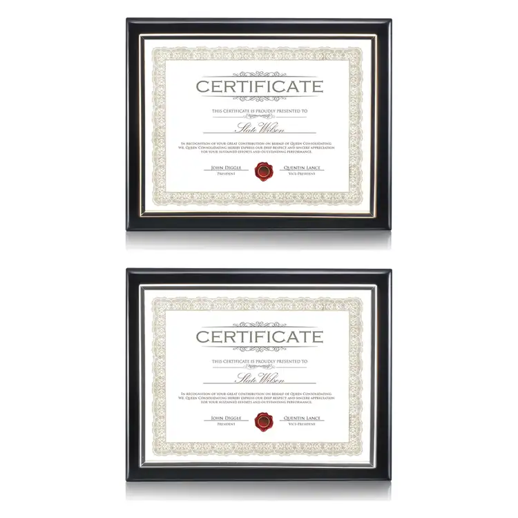 Oakleigh Certificate Frame - Black
