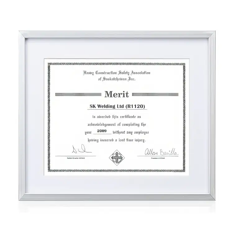 Walker Certificate Frame - Silver