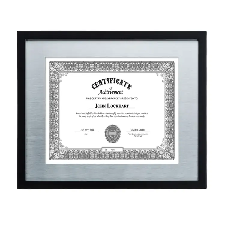 Zenith Certificate Frame