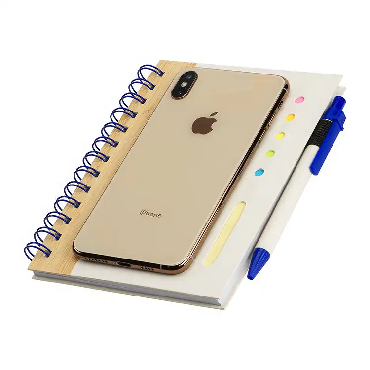 Camber Spiral Notebook with Colorful Sticky Notes & Pen #5
