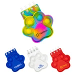 Cahier à spirale en forme de patte avec jeu Push Pop