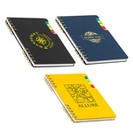 Cahier à spirale recyclé Praxis avec marque-pages adhésifs