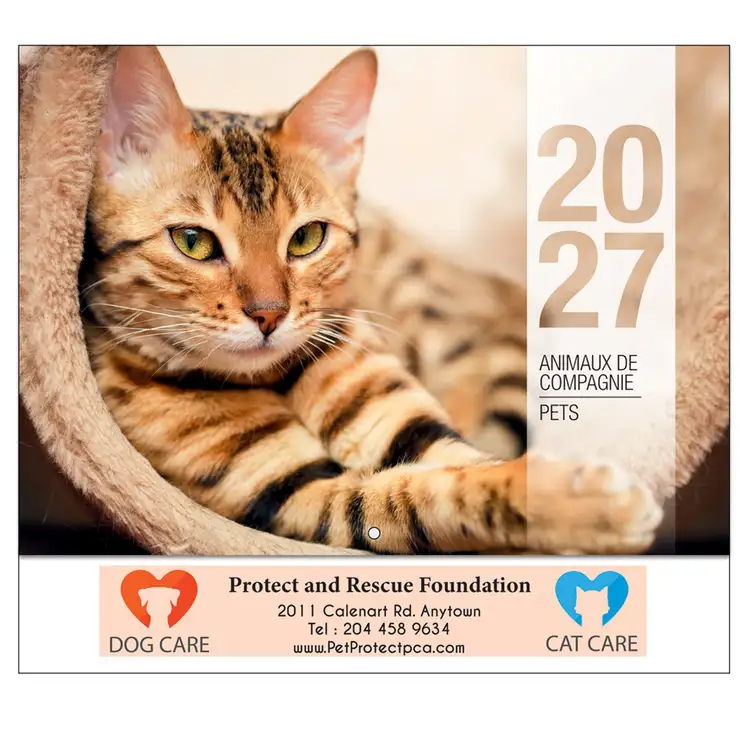 Calendrier Animaux de compagnie 2027