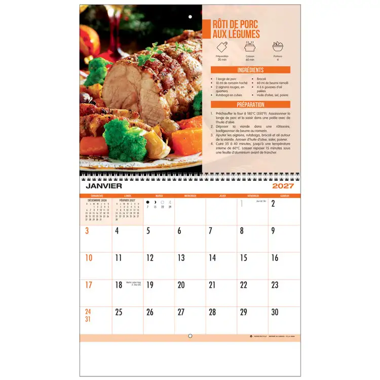 Calendrier Recettes 2027 #4