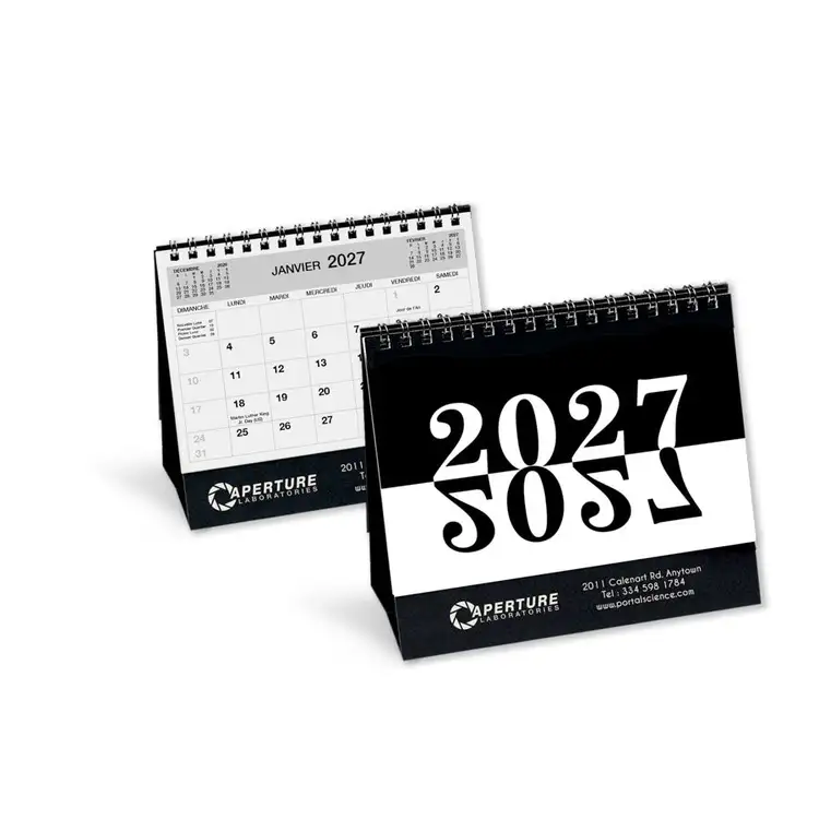 Calendrier de bureau Deluxe double vue 15 mois 2027 #3