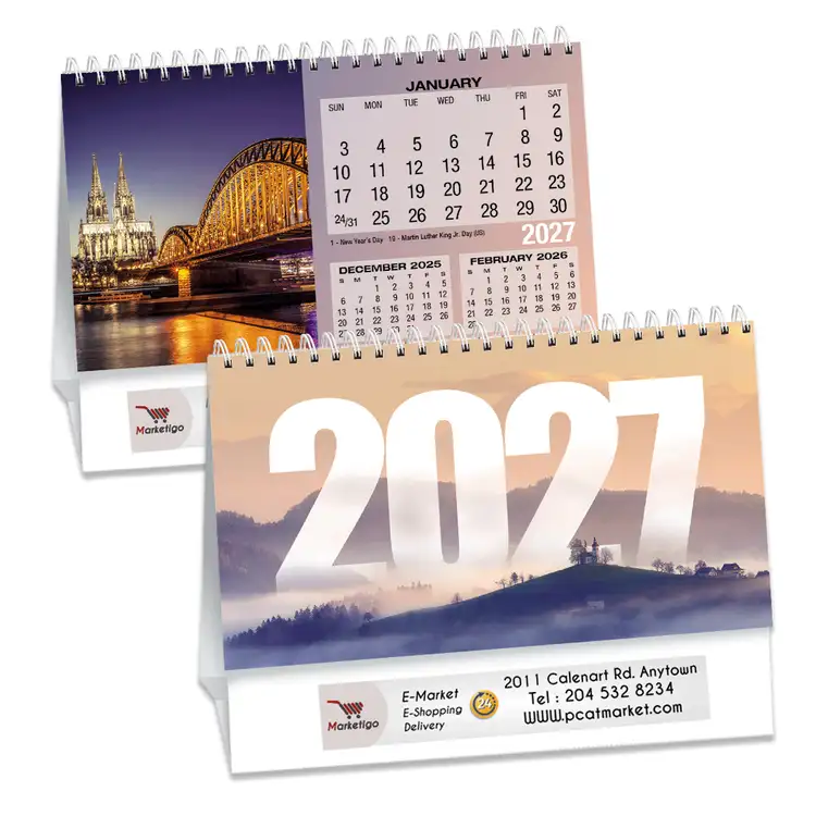 Calendrier de bureau Écono panoramique 2027