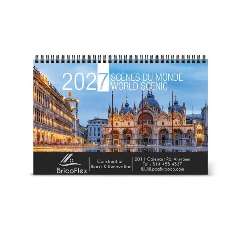 Calendrier de bureau Scènes du monde 2027 #3