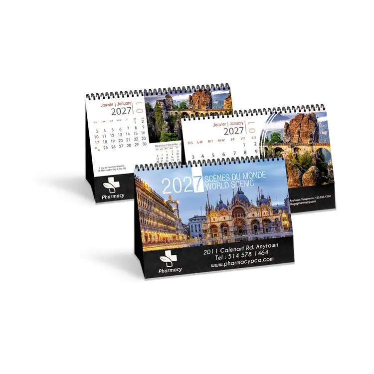 Calendrier de bureau Scènes du monde 2027 #4