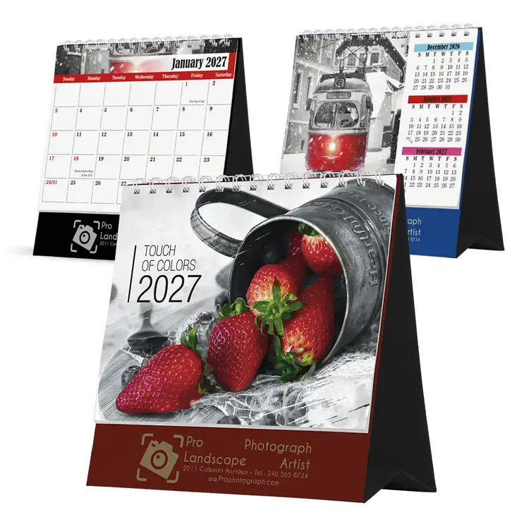 Calendrier de bureau Touche de couleur 2027
