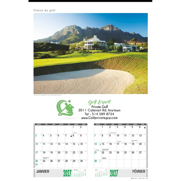Calendrier mural La fièvre du golf 2027 #2
