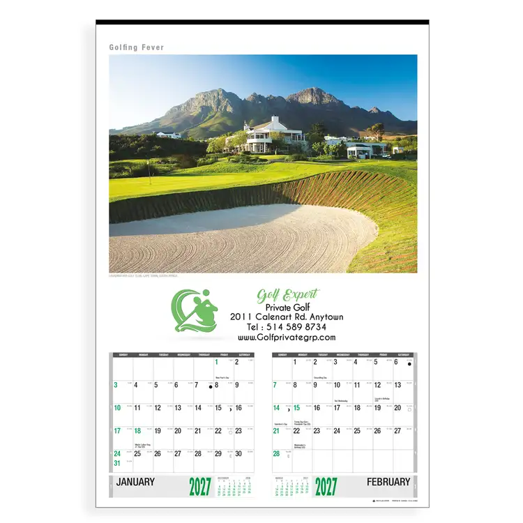 Calendrier mural La fièvre du golf 2027