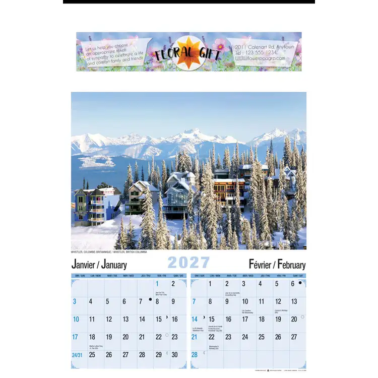 Calendrier mural Scènes canadiennes 2027 #2