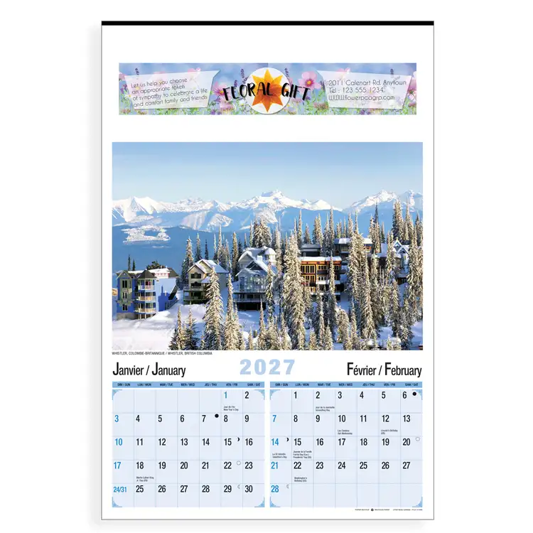 Calendrier mural Scènes canadiennes 2027