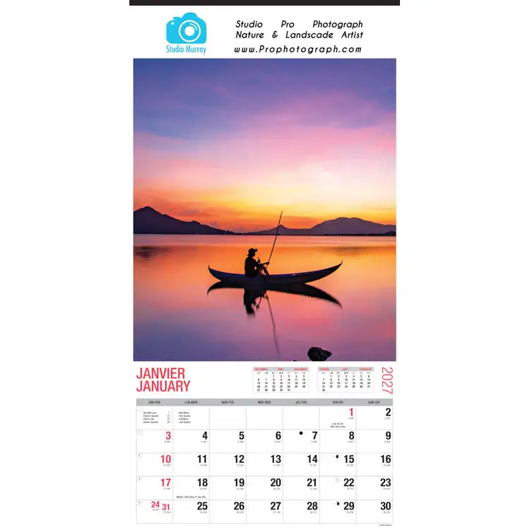 Calendrier mural illustré grand format 2027 #2