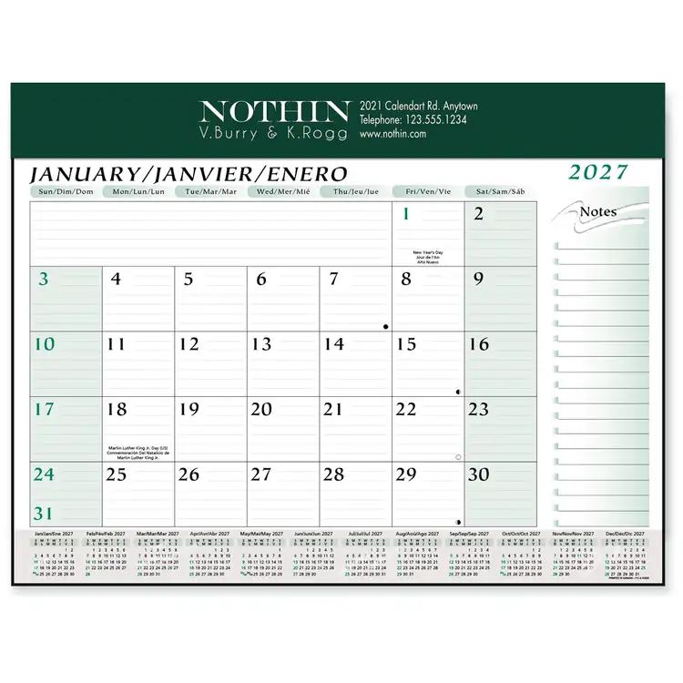 Calendrier sous-main Deluxe 2027