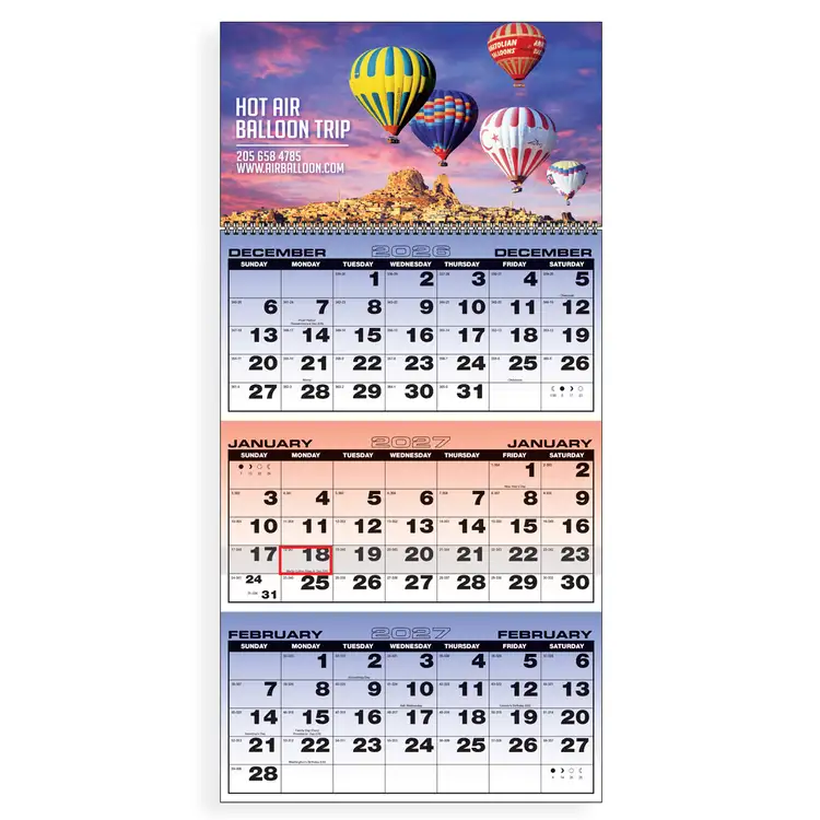 Calendrier trimestriel économique 2027