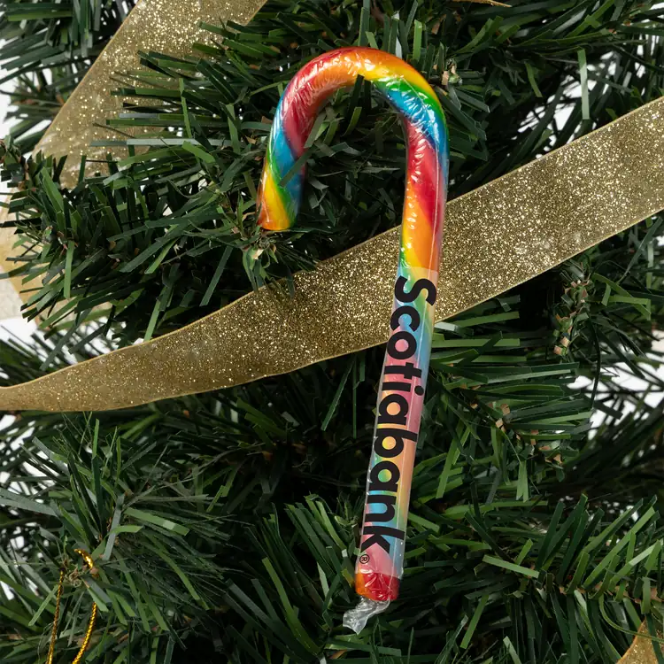 Rainbow Standard Candy Cane with Full Color Label #3