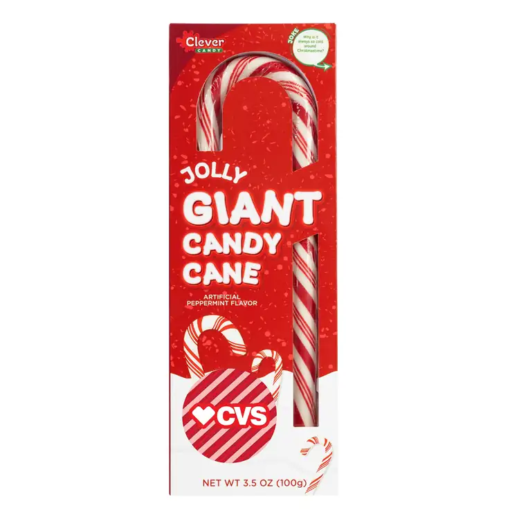 Giant Candy Cane with Full Color Label