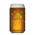 Beer Can Beer Glass 16 oz - Deep Etch