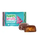 Caramels au sel de mer et chocolat avec emballage multicolore